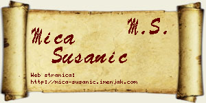 Mića Susanić vizit kartica